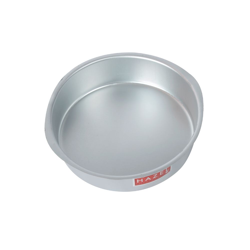 HAZEL Aluminium Round Shape Cake Mould, Silver, Medium