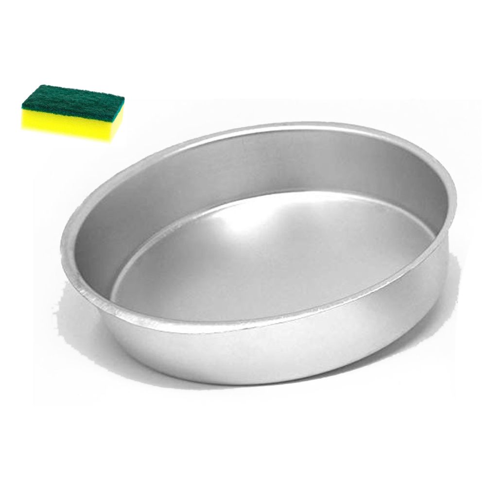 HAZEL Aluminium Round Shape Cake Mould, Silver, 6.5 Inch