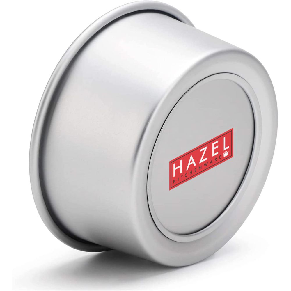 HAZEL Aluminium Detachable Cake Moulds | Removable Bottom Cake Tin | Round Cake Mould Removable Base | Baking Essentials Tools For OTG Microwave, Medium