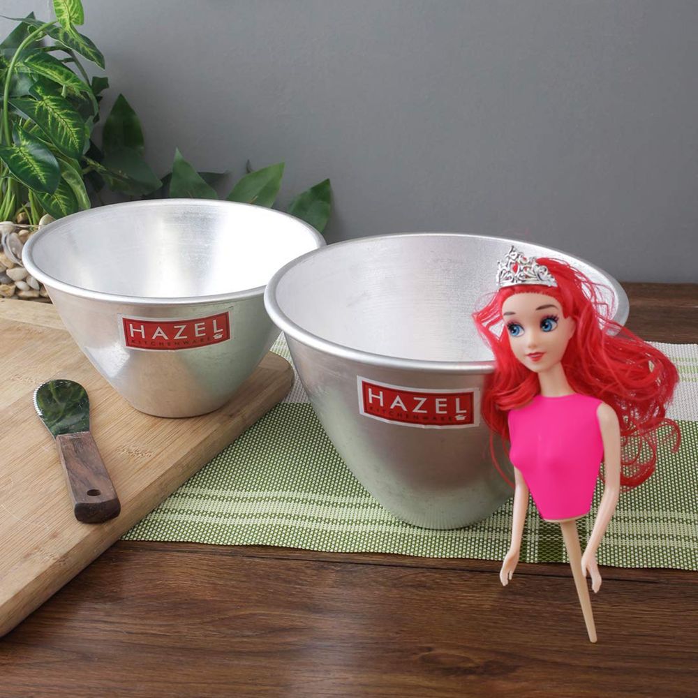 HAZEL Aluminium Doll Frock Cake Mould Set of 2 Small and Medium
