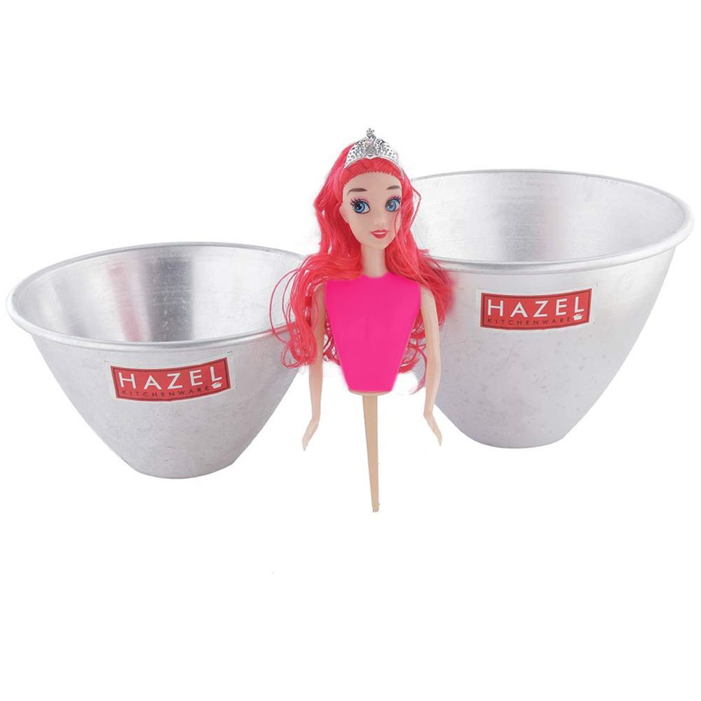 HAZEL Aluminium Doll Frock Cake Mould Set of 2 Small and Medium