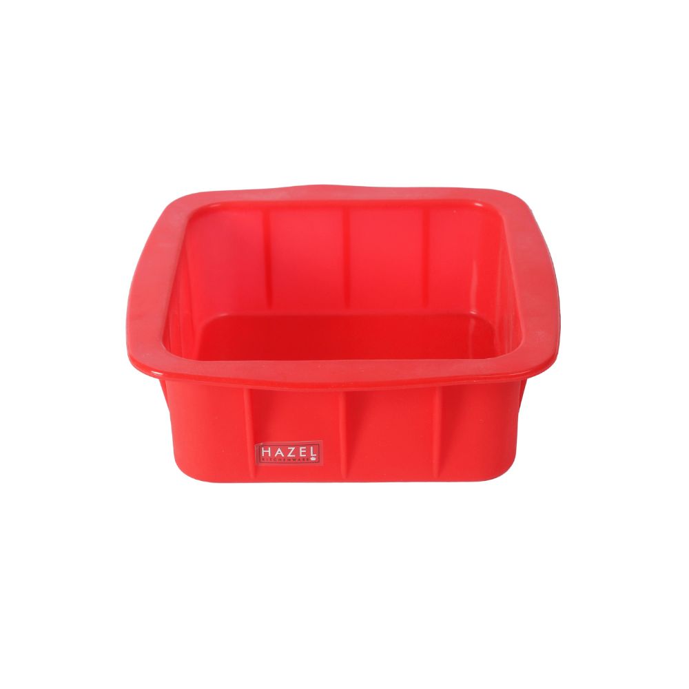 HAZEL Small Silicon Square Cake Mould 15 cm, 1 Pc, Red