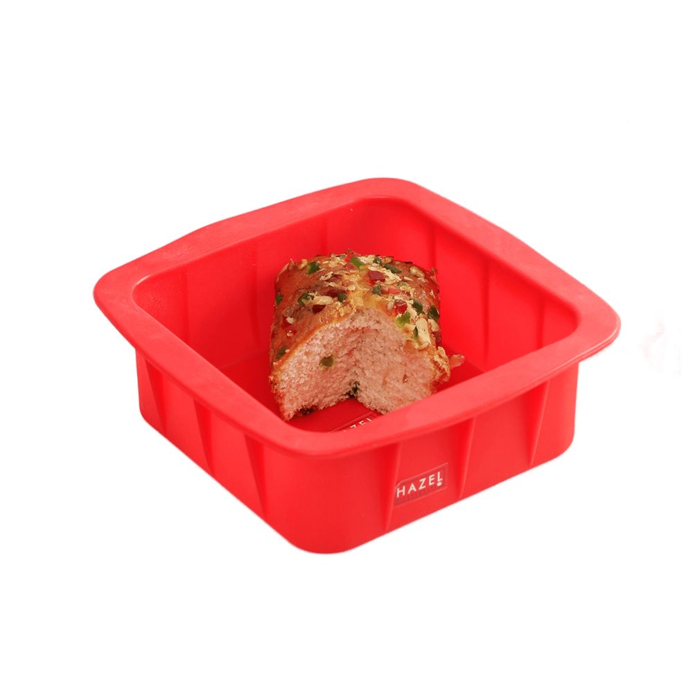 HAZEL Small Silicon Square Cake Mould 15 cm, 1 Pc, Red