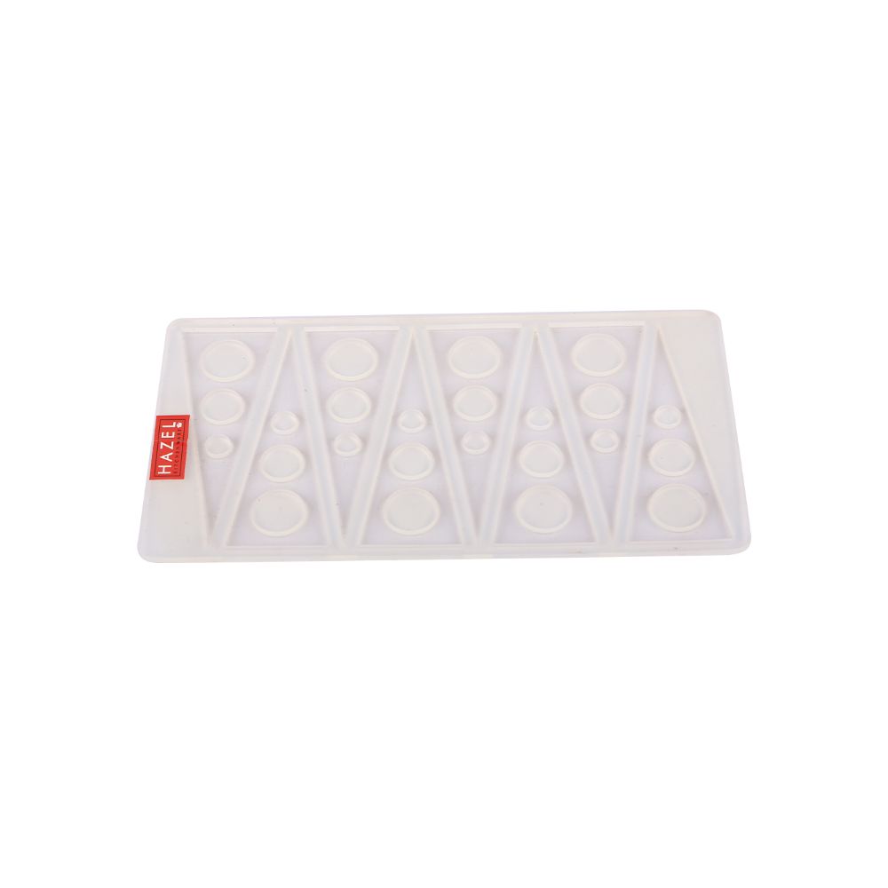 HAZEL Silicone Cake Garnishing Mold Decorating Tools Mold Flower Floral Kitchen Baking Accessories for 8 Cavity Cake Decoration, Triangle Shape, White