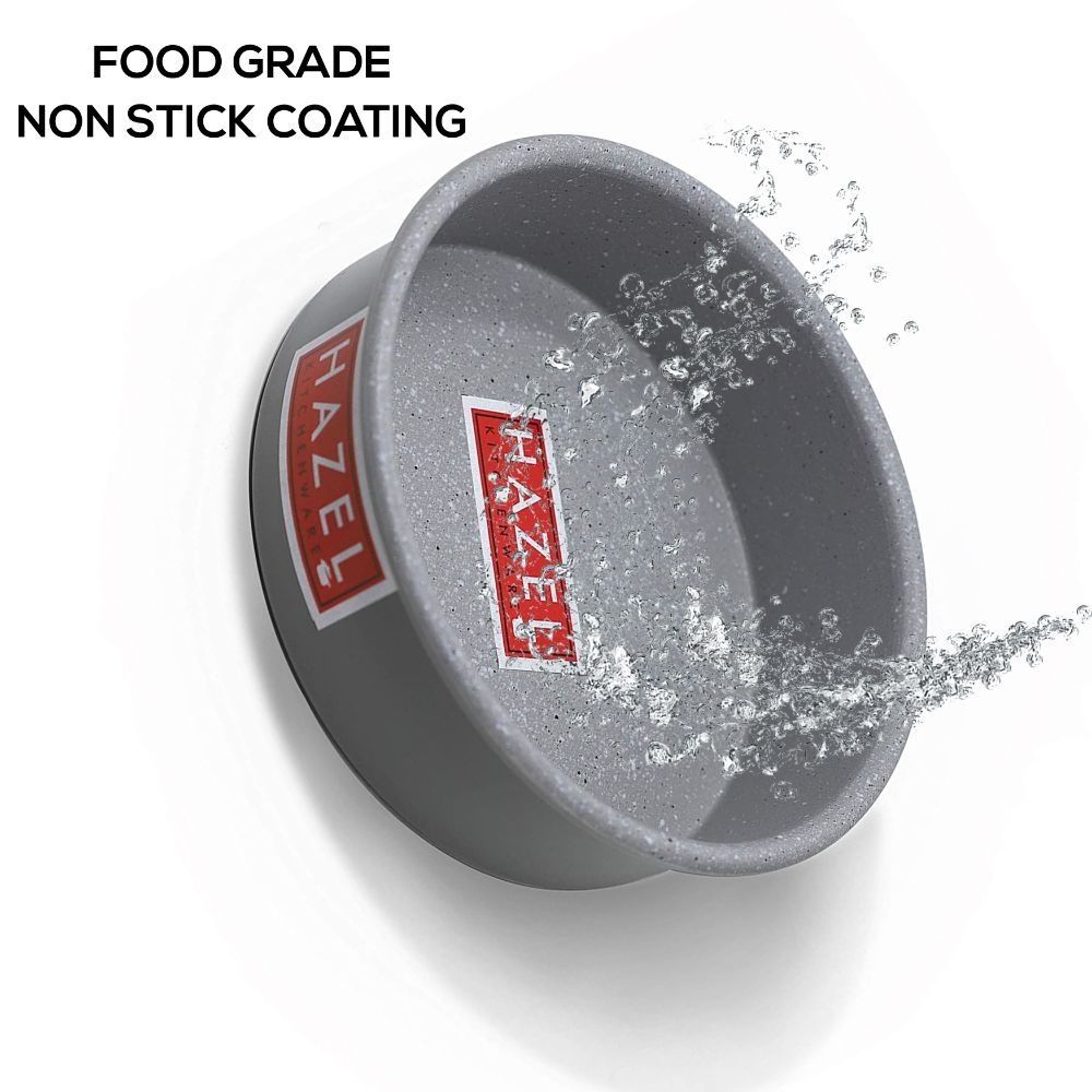 HAZEL Cake Mould Non Stick Mold Heavy Gauge Round 1kg Aluminized Steel For Microwave Oven OTG Baking Pan, Grey