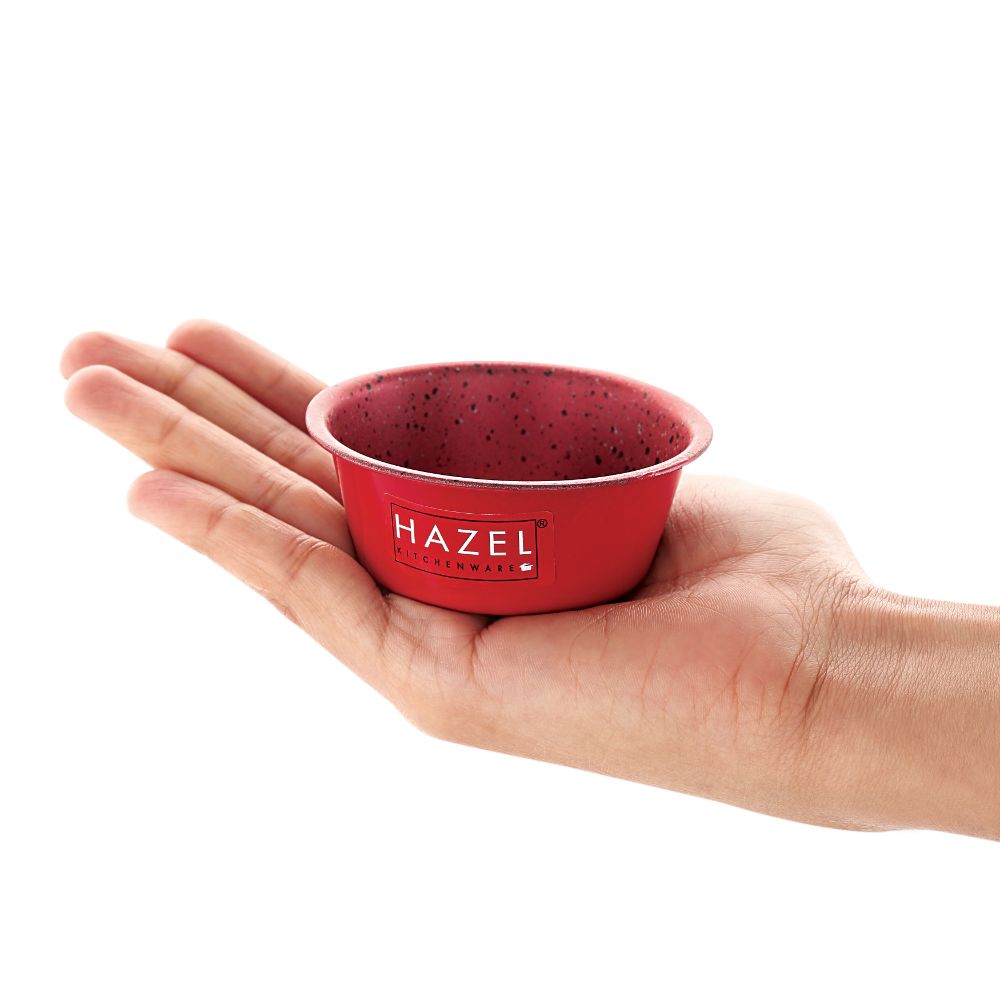 HAZEL Cupcake Mould for Baking Cup cake | Non Stick Muffin Moulds for Baking Homemade Muffin with Granite Finish | Microwave Safe Mini Cupcake Mould Set of 1, Red