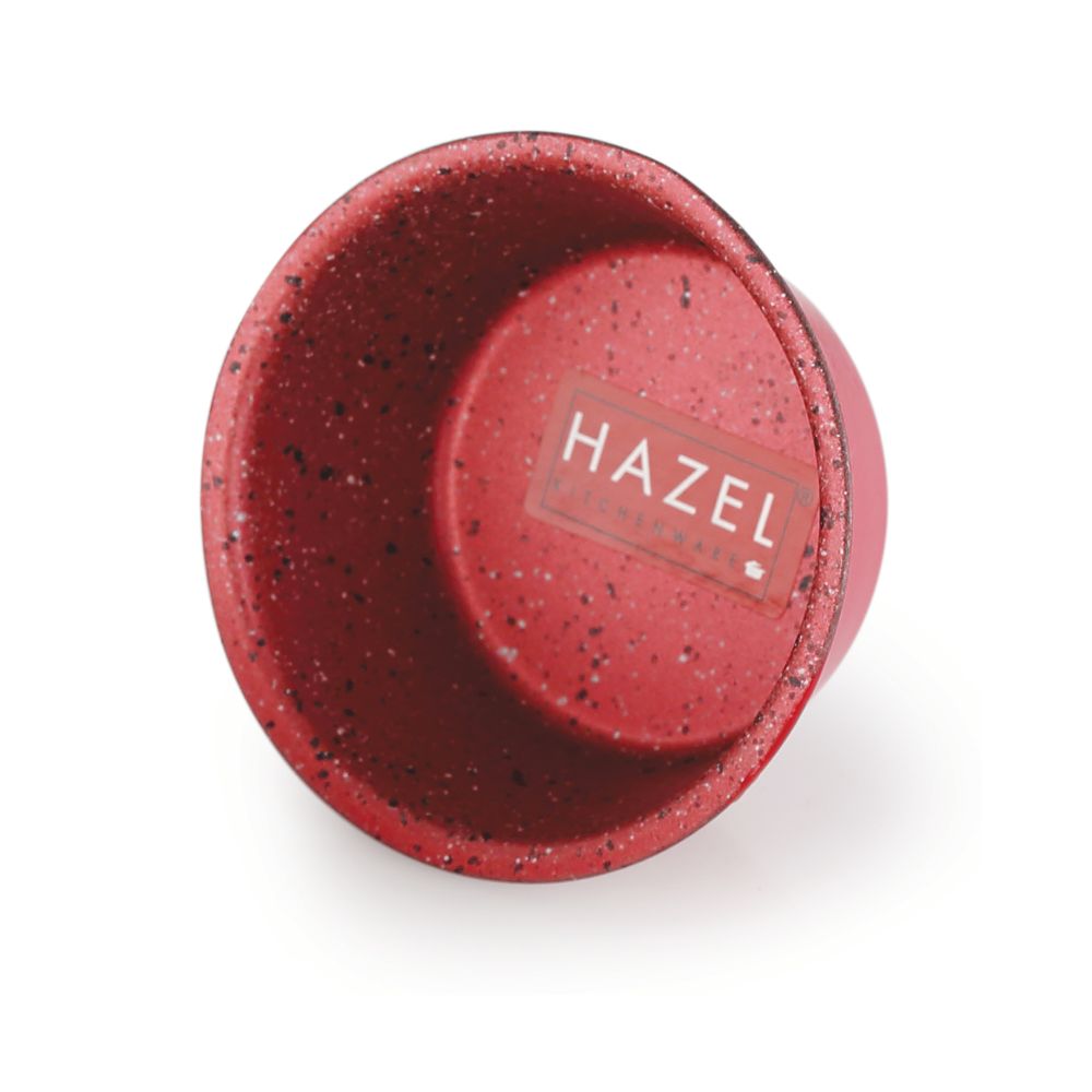 HAZEL Cupcake Mould for Baking Cup cake | Non Stick Muffin Moulds for Baking Homemade Muffin with Granite Finish | Microwave Safe Mini Cupcake Mould Set of 1, Red