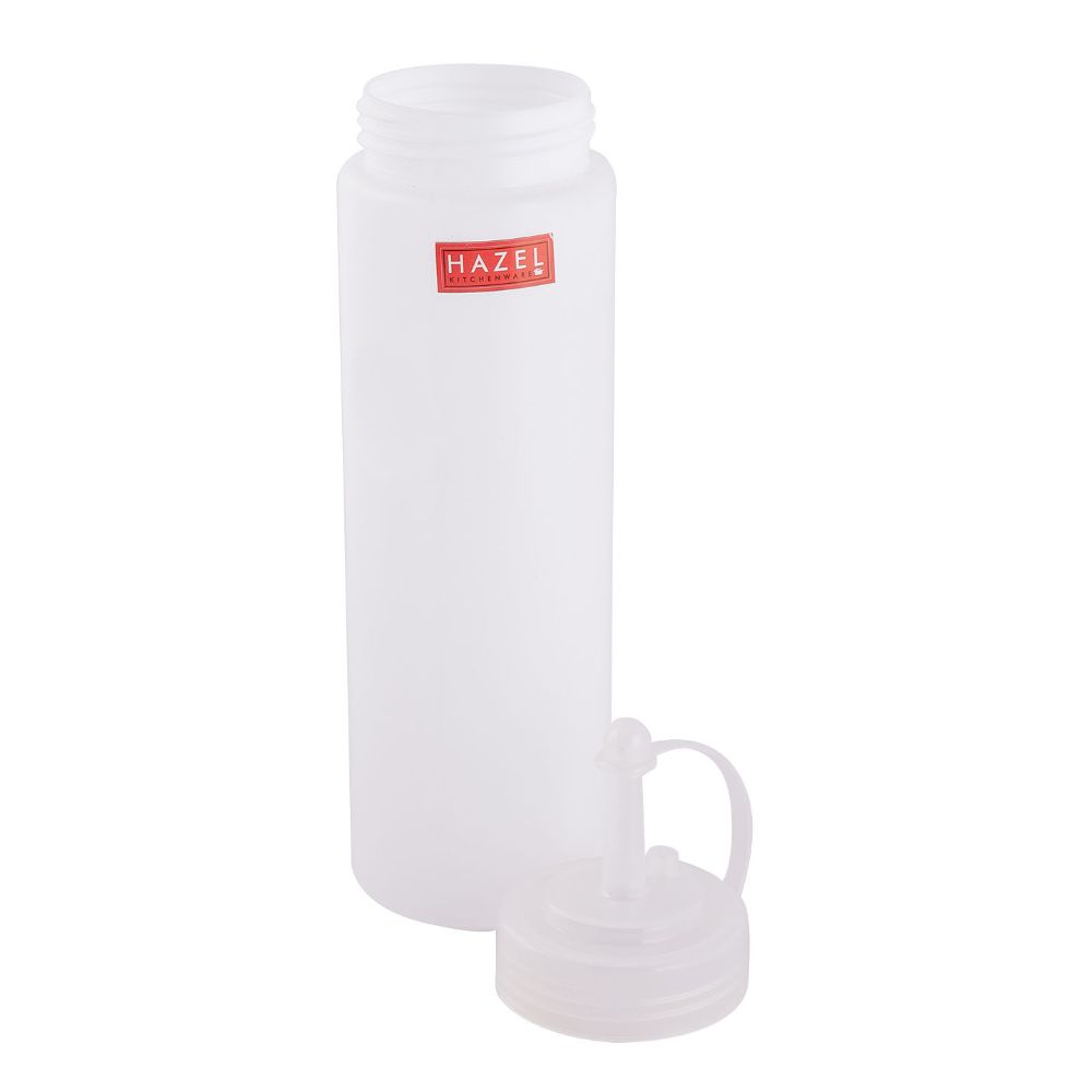 HAZEL Squeeze Bottle With Cap |Sauce Bottle Plastic Food Grade | Tomato Sauce Bottle For Restaurants, Cafeterias, Food Trucks, Picnics, 760 ML, Transparent
