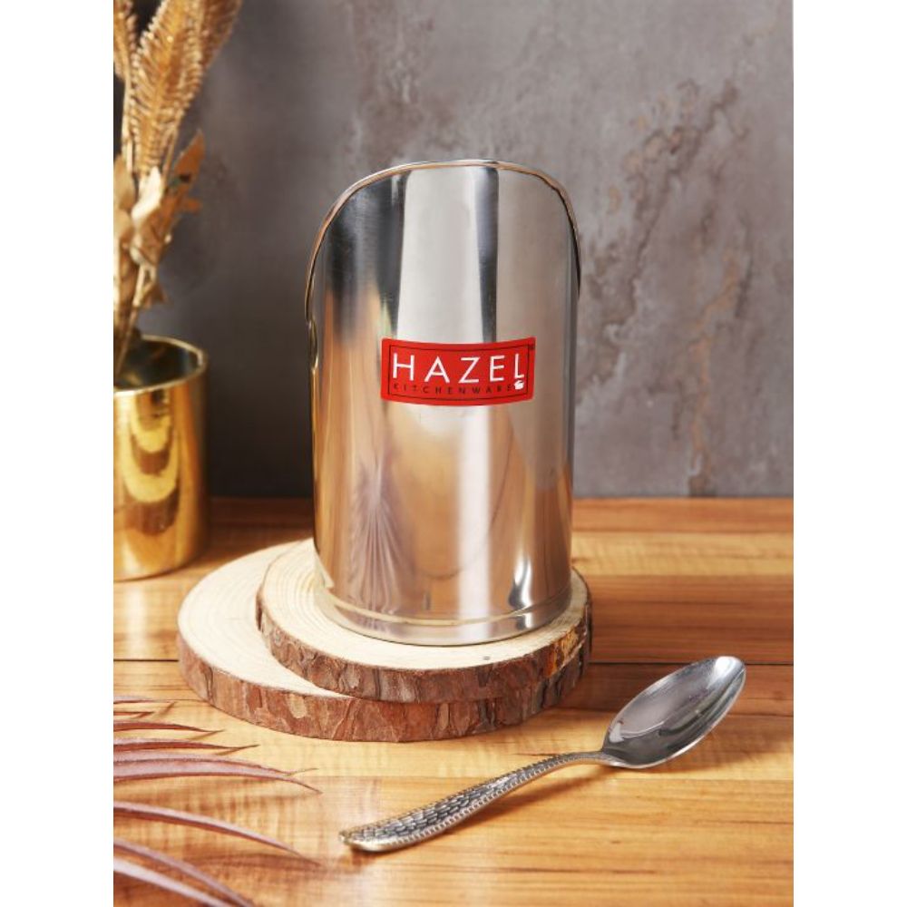 HAZEL Stainless Steel Scoop Spoon With Handle | Steel Scoops For Grocery Shop Store Equipment| Grocery Flour Grain Dry Foods Spice Scoop,Capacity 600 ml, Silver
