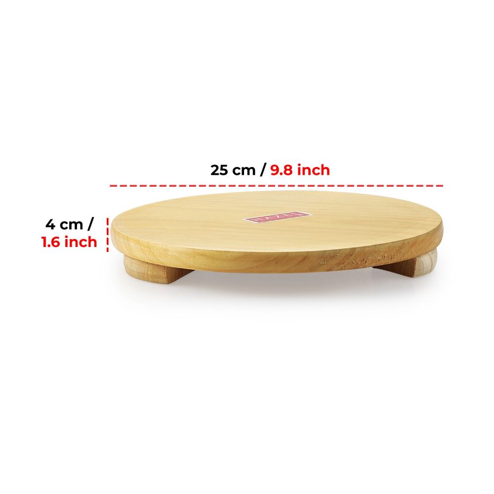 HAZEL Wooden Polpat - Large, 24 Cm, Brown, 1 Pc