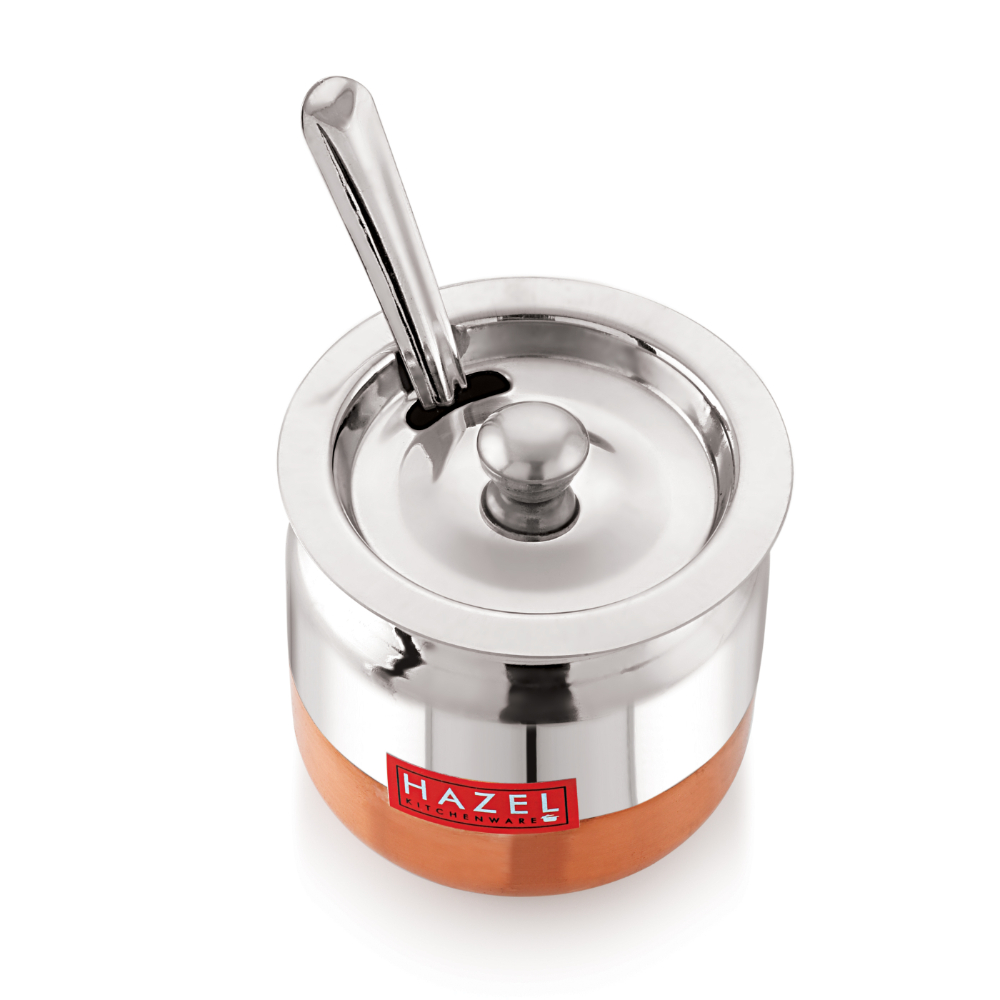 HAZEL Ghee Pot Copper bottom Premium - Large - Anarkali S3