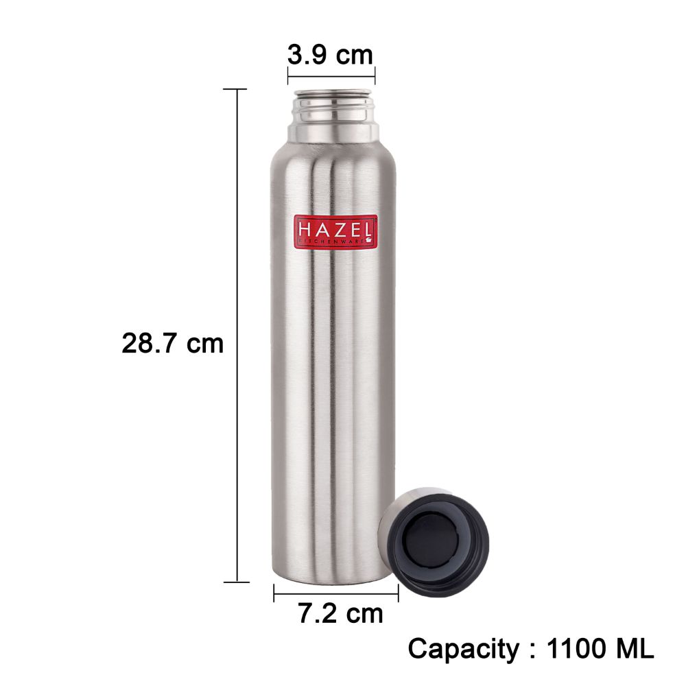 HAZEL Stainlesss Steel Water Bottle For Office | School | Trekking | Hiking | Travel, 1 Piece