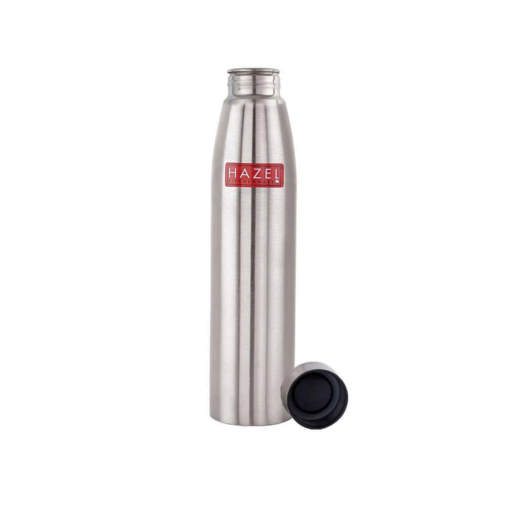 Steel Water Bottle 600 ML By HAZEL Loch S3 | Stainless Steel Single Wall Fridge Water Bottle For Office | School | Trekking | Hiking | Travel, 1 Piece