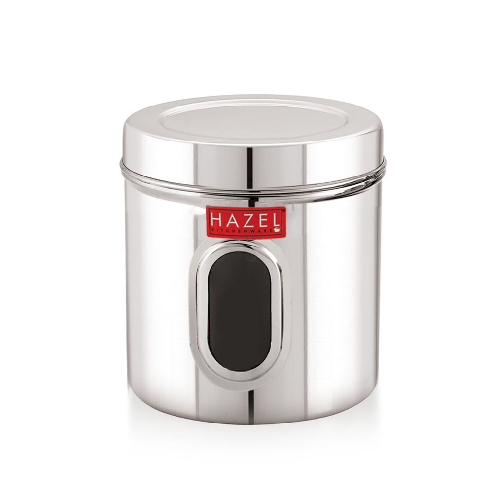 HAZEL Steel Container for Kitchen Storage | Transparent Kitchen Storage Containers, 1400 ML