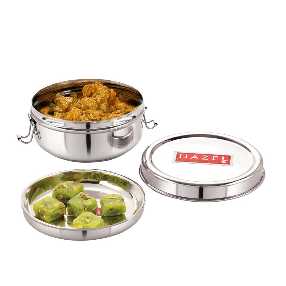 HAZEL Stainless Steel Lunch Box | Tiffin Box for Office With Airtight lid