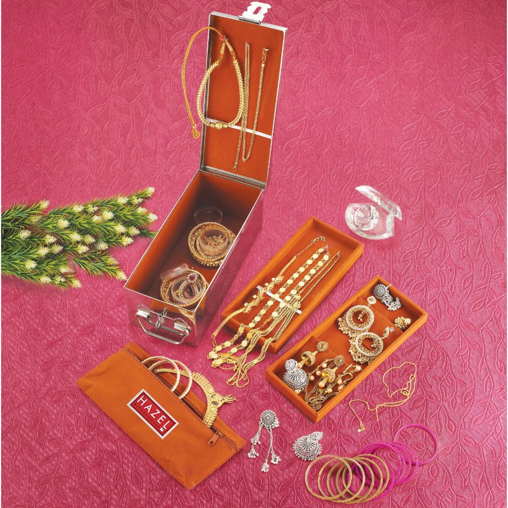Hazel Stainless Steel Jewllery Box for Women | Jewellery Organiser for Home