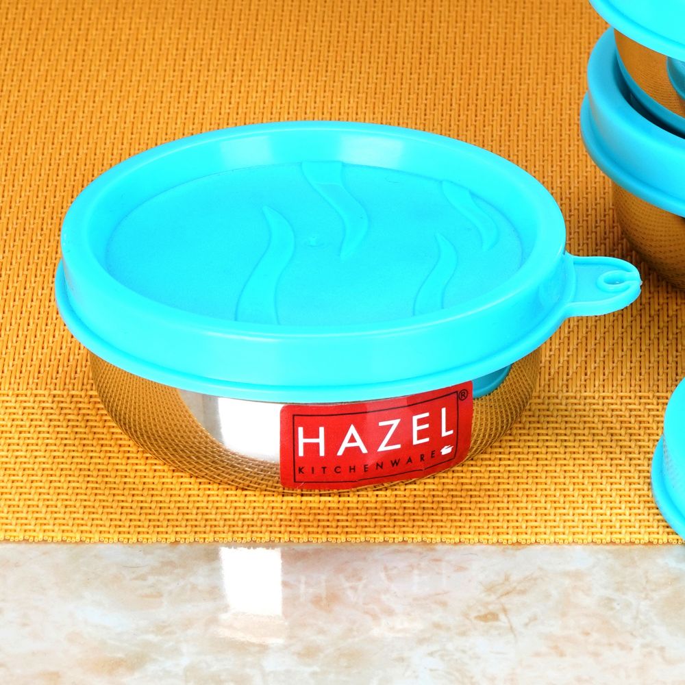 HAZEL Stainless Steel Air Tight Containers for Storage & Tiffin Box | Lunch Box with Leakproof Lid, 150 ml