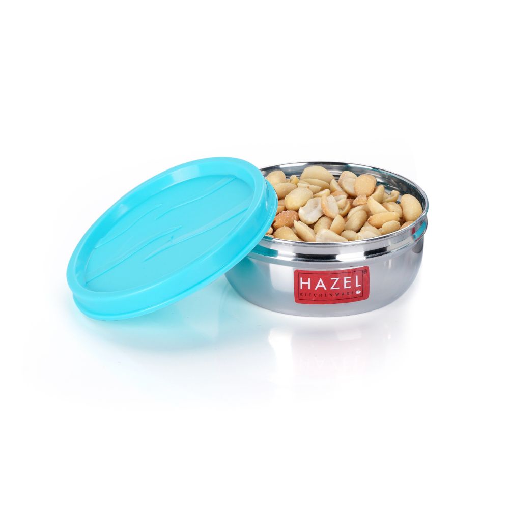 HAZEL Stainless Steel Air Tight Containers for Storage & Tiffin Box | Lunch Box with Leakproof Lid, 150 ml