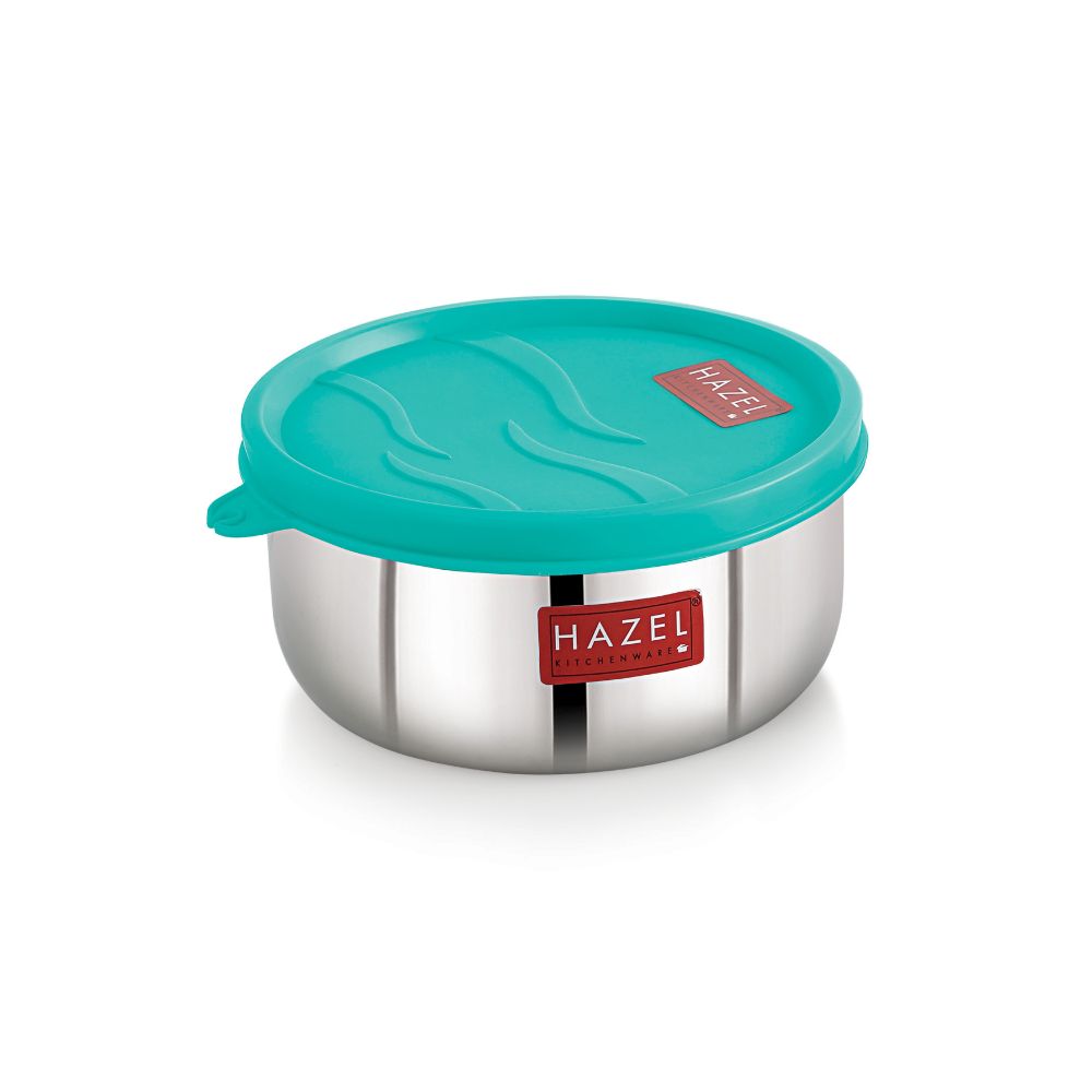 HAZEL Stainless Steel Air Tight Containers for Storage & Tiffin Box | Lunch Box with Leakproof Lid, 450 ml