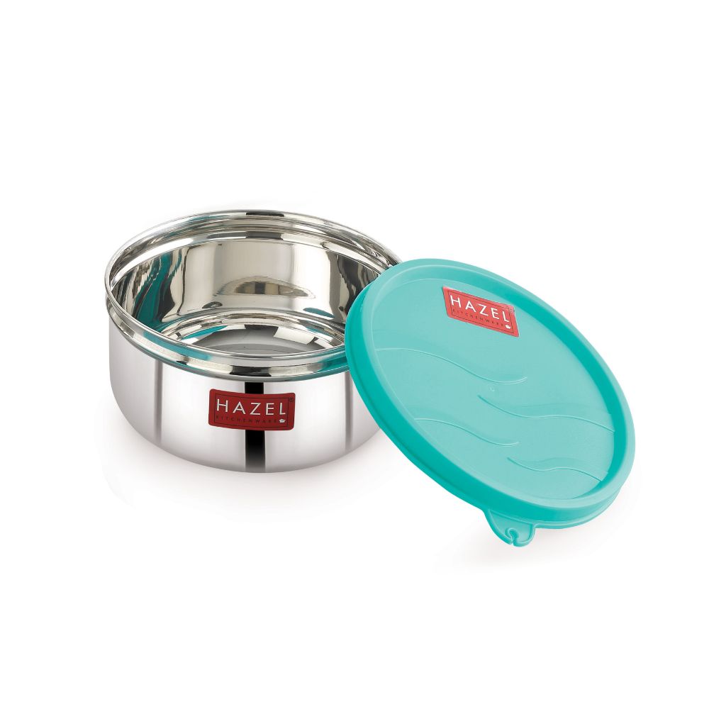 HAZEL Stainless Steel Air Tight Containers for Storage & Tiffin Box | Lunch Box with Leakproof Lid, 450 ml