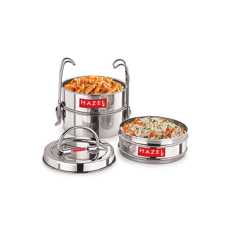 HAZEL Tiffin Box for Office With 3 Containers | Stainless Steel Lunch Box
