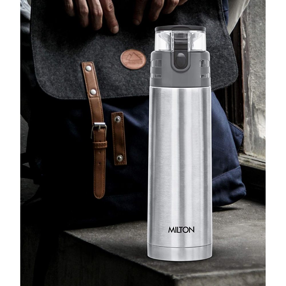 Milton Atlantis 400 Thermosteel Hot & Cold Tea Water Bottle 350 ml Silver