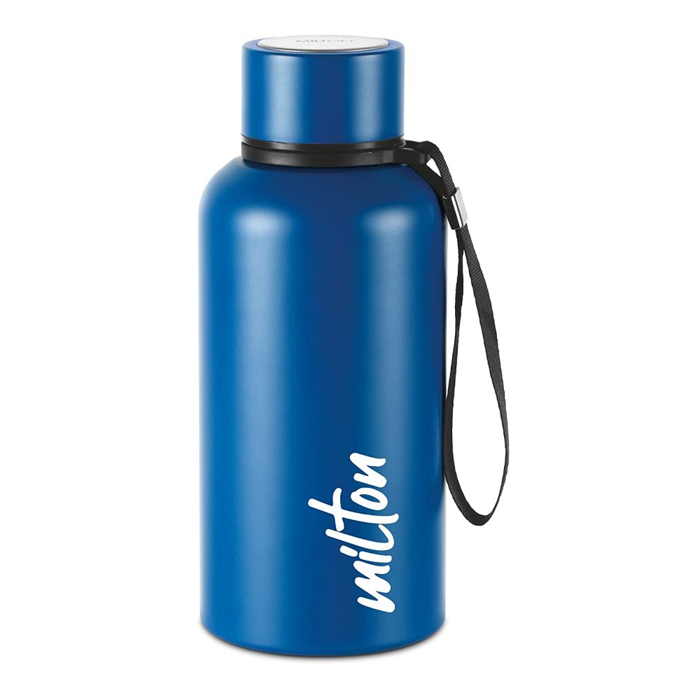 Milton Aura 500 Thermosteel Bottle, 520 ML, Dark Blue | 24 Hours Hot and Cold | Easy to Carry | Rust Proof | Leak Proof | Tea | Coffee | Office| Gym | Home | Kitchen | Hiking | Trekking | Travel Bottle