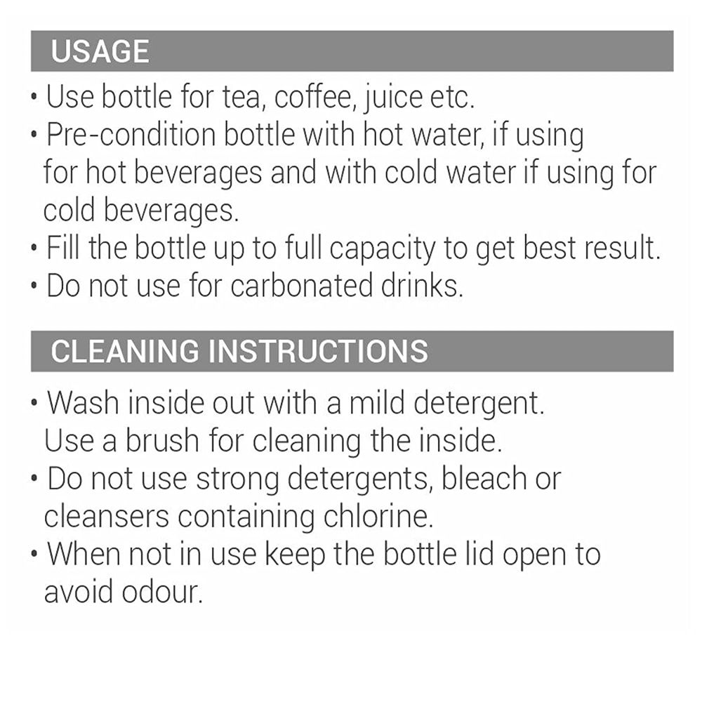 Milton Aura 500 Thermosteel Bottle, 520 ML, Dark Blue | 24 Hours Hot and Cold | Easy to Carry | Rust Proof | Leak Proof | Tea | Coffee | Office| Gym | Home | Kitchen | Hiking | Trekking | Travel Bottle