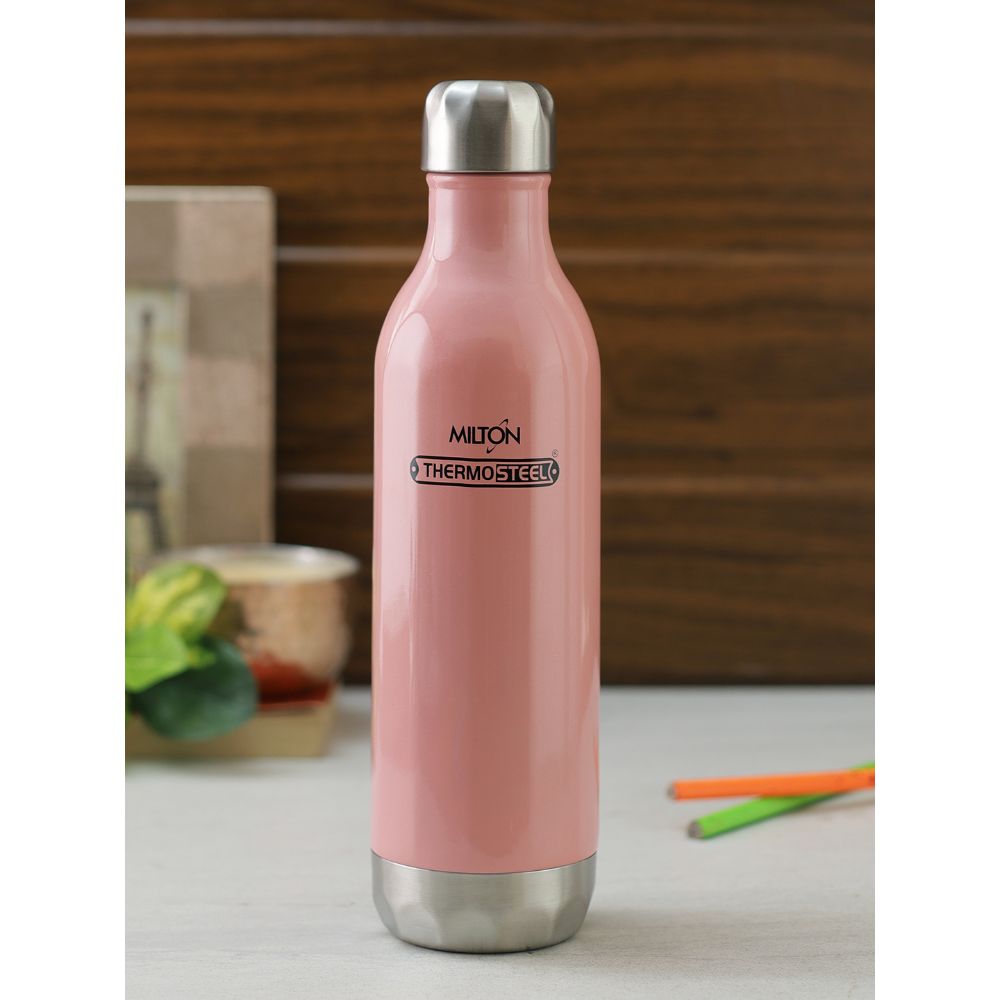 Milton BLISS 600 Thermosteel Vaccum Insulated Hot & Cold Water Bottle, 540 ml, Pink