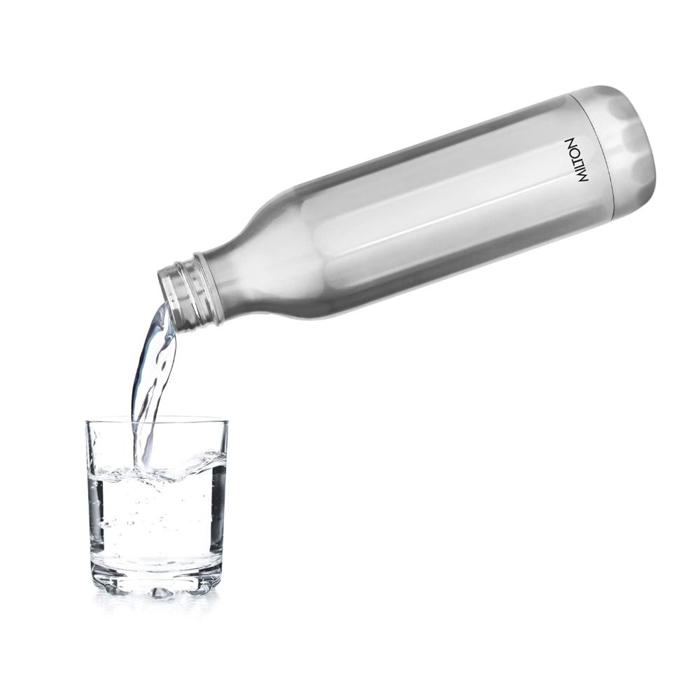 Milton BLISS 600 Thermosteel Vaccum Insulated Hot & Cold Water Bottle, 540 ml, Silver