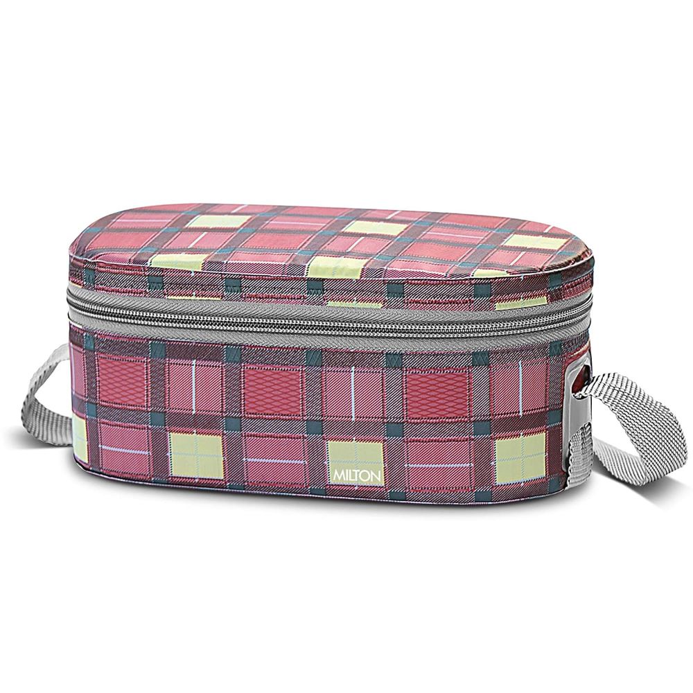 Milton Corporate Lunch 3 Stainless Steel Container Lunch Box with Bag, Pink, 500 & 280 ml