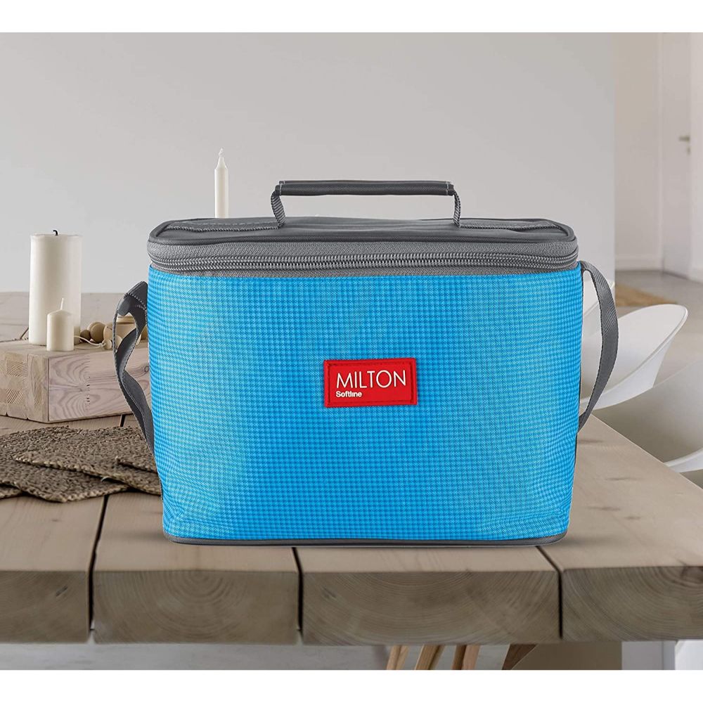 Milton DELICIOUS COMBO Stainless Steel Lunch Pack With Bag, Blue