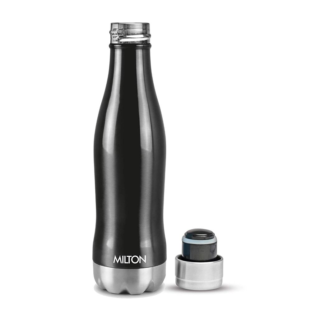 Milton Duke-1000 Thermosteel Hot and Cold Water Bottle, 920 ML, Black