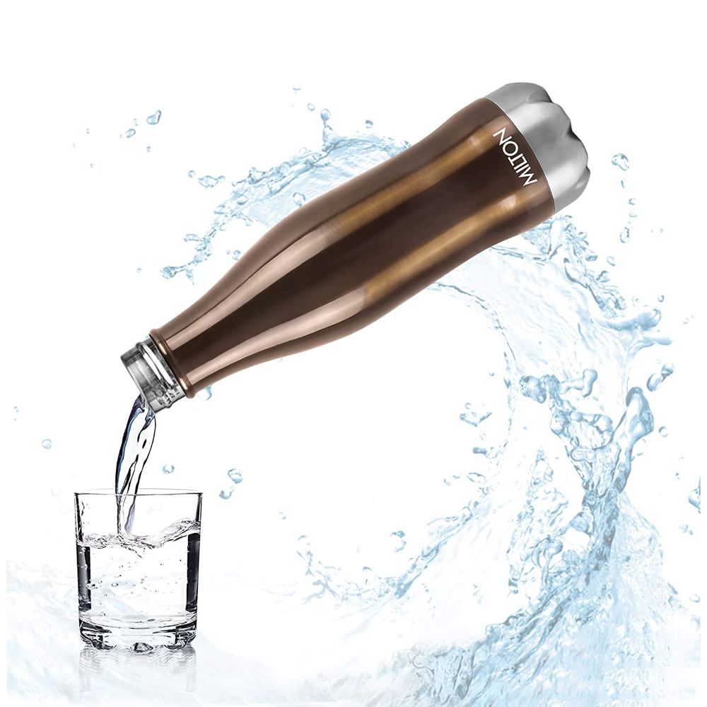 Milton Duke-750 Thermosteel Hot and Cold Water Bottle, 620 ML, Coffee Brown