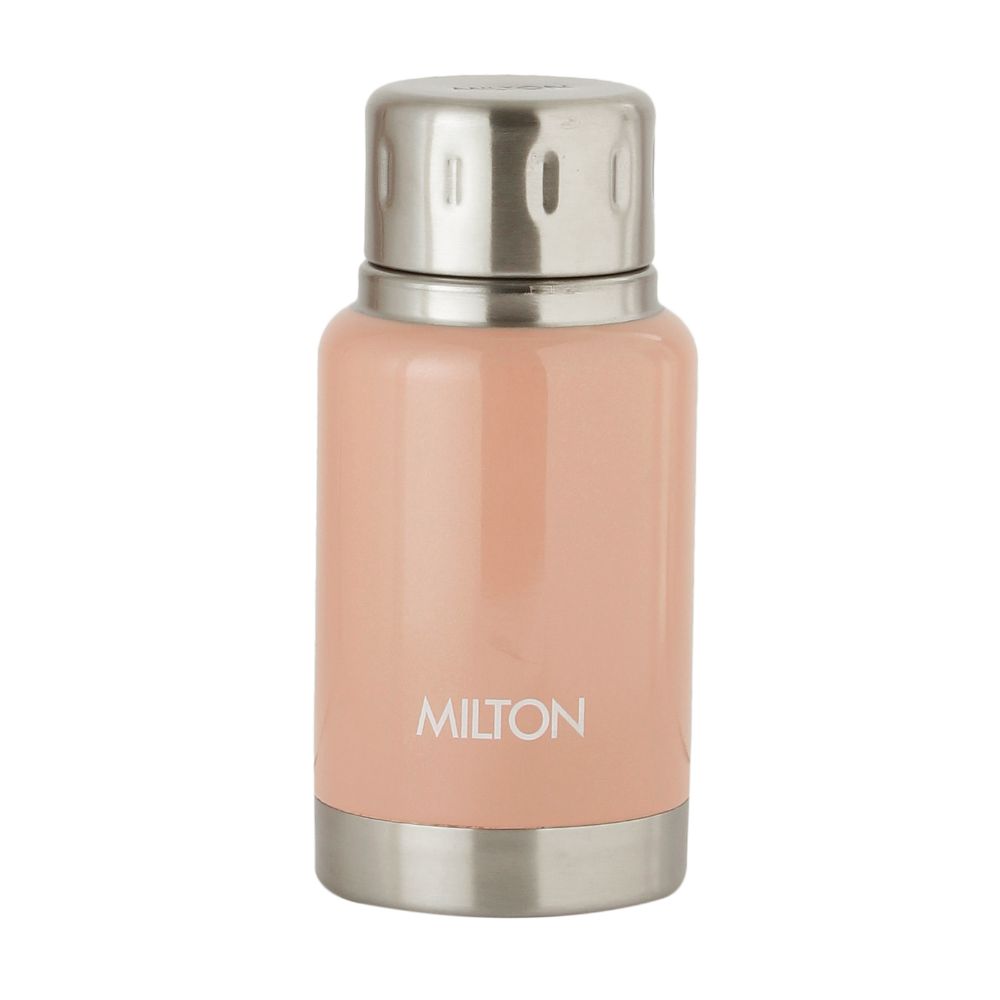 Milton Elfin 160 Thermosteel Hot & Cold Water Bottle, Peach, 160 ml