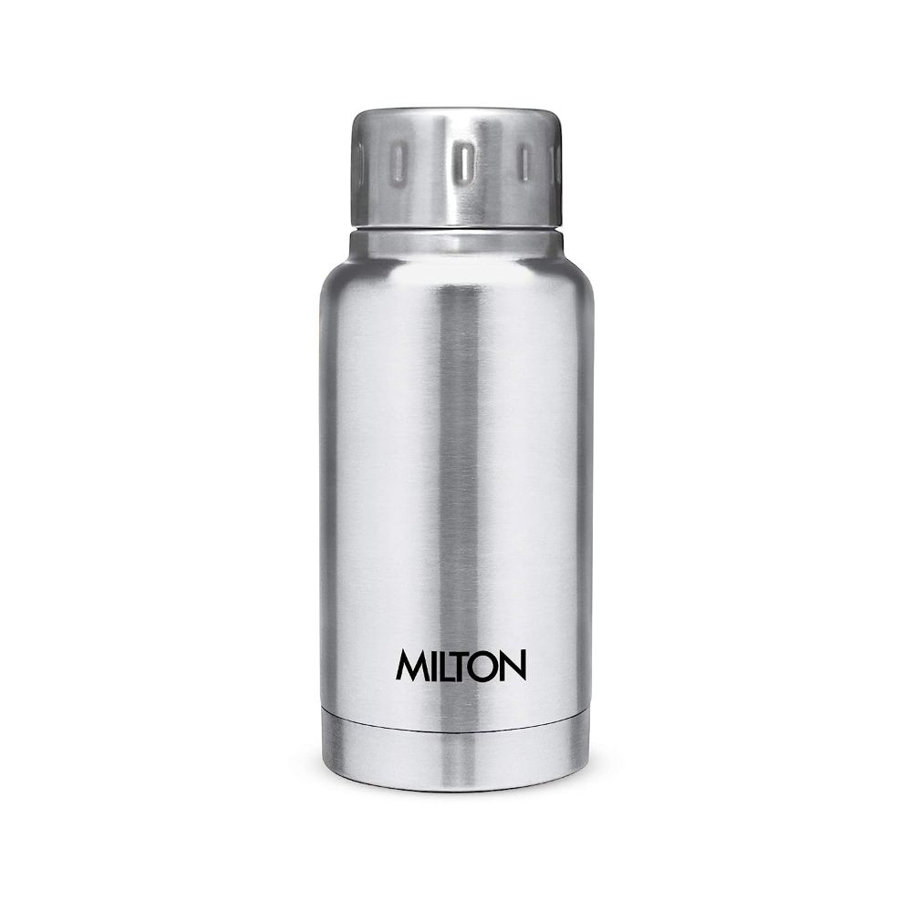 Milton Elfin 160 Thermosteel Hot & Cold Water Bottle, Silver, 160 ml