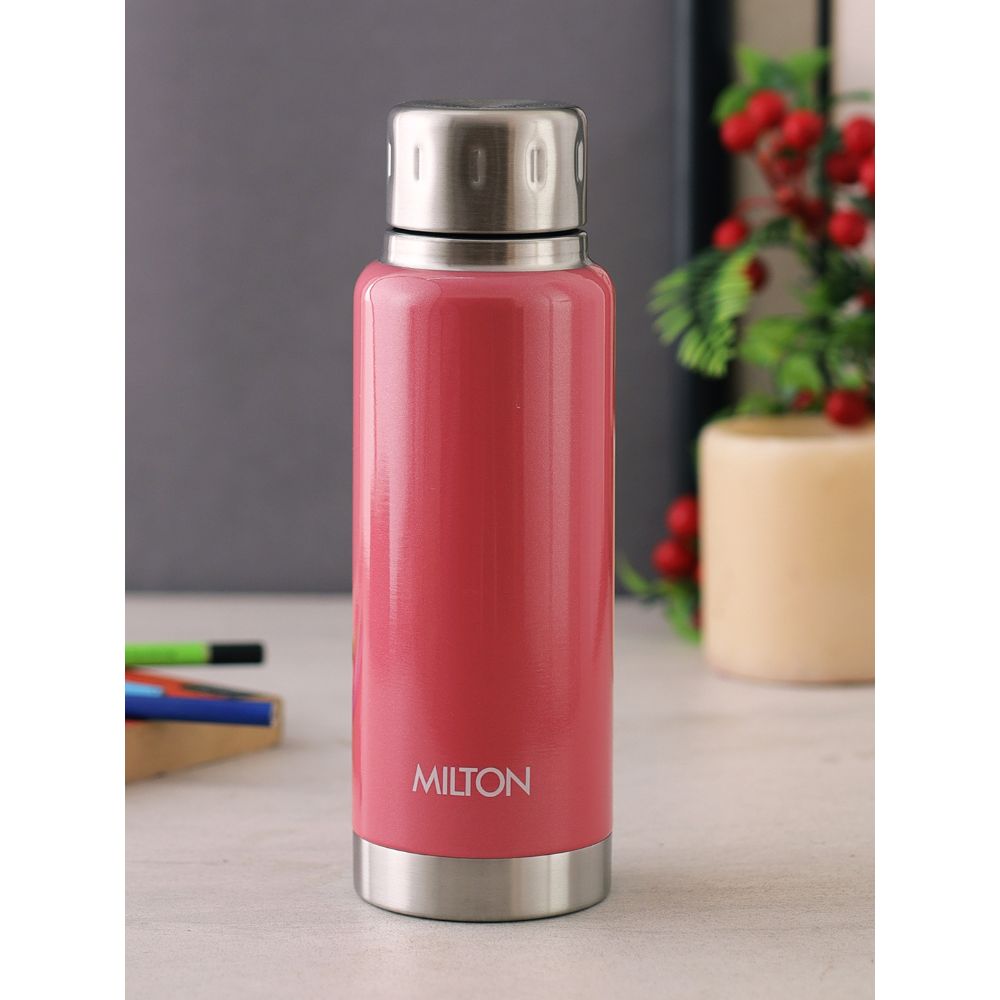 Milton Elfin 300 Thermosteel Hot & Cold Water Bottle, Pink, 300 ml