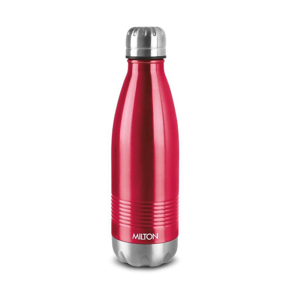 Milton Insulated Steel Bottles Thermosteel Duo Dlx,350 ml, Red
