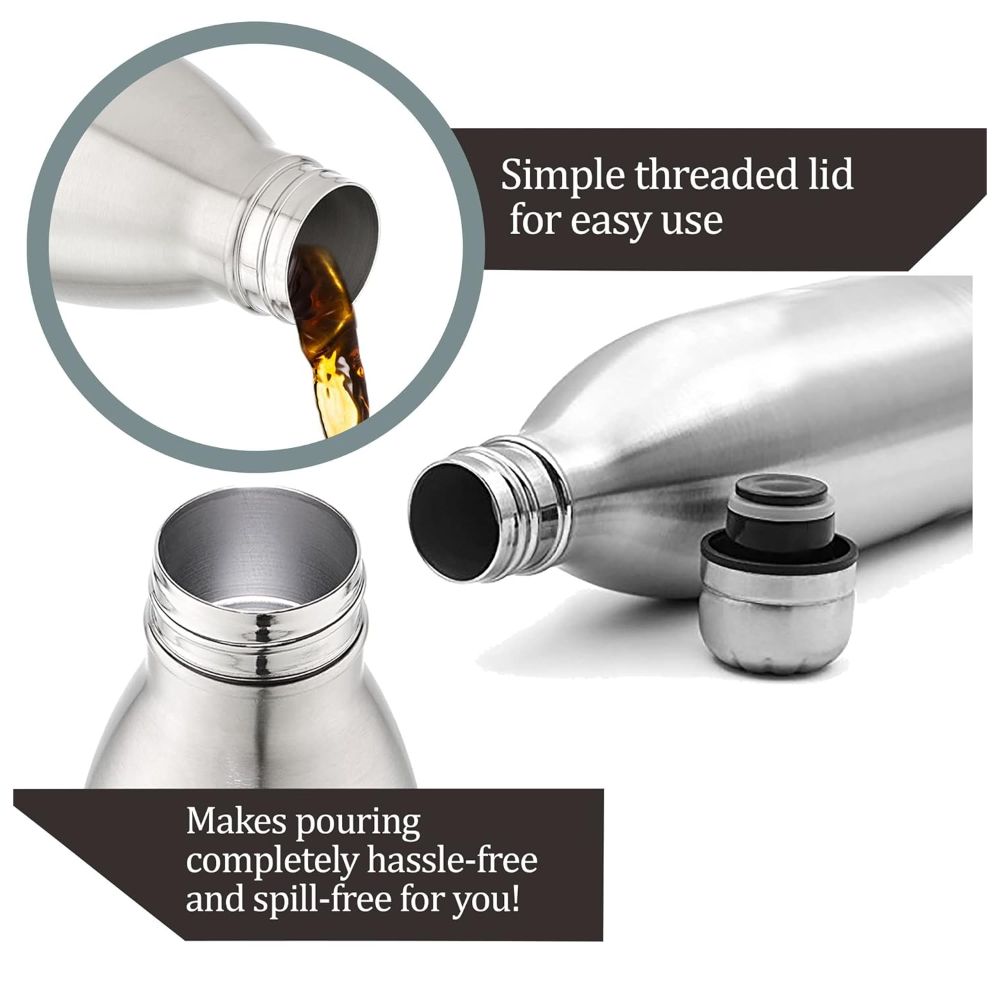 Milton Insulated Steel Bottles Thermosteel Duo Dlx,350 ml, Red