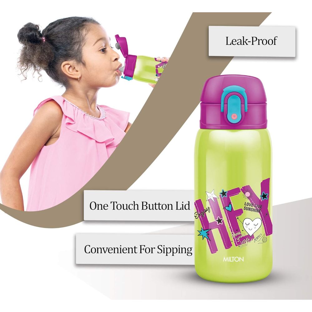 Milton Jolly-375 THERMOSTEEL WATER SIPPER BOTTLE GREEN, 300 ml