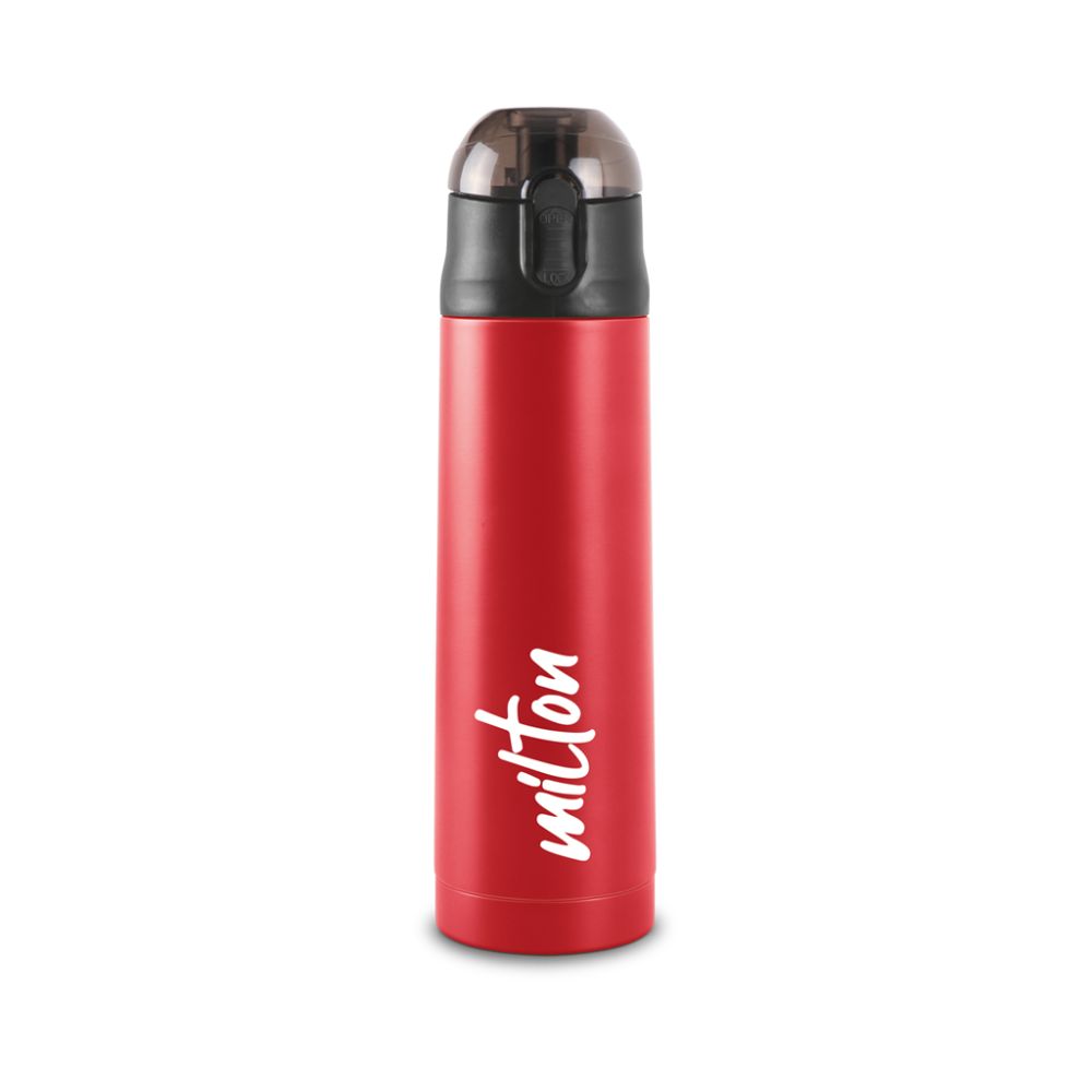 Milton New Crown-900 Thermosteel Hot and Cold Vacuum Insulated Water Bottle, 750 ML, Red