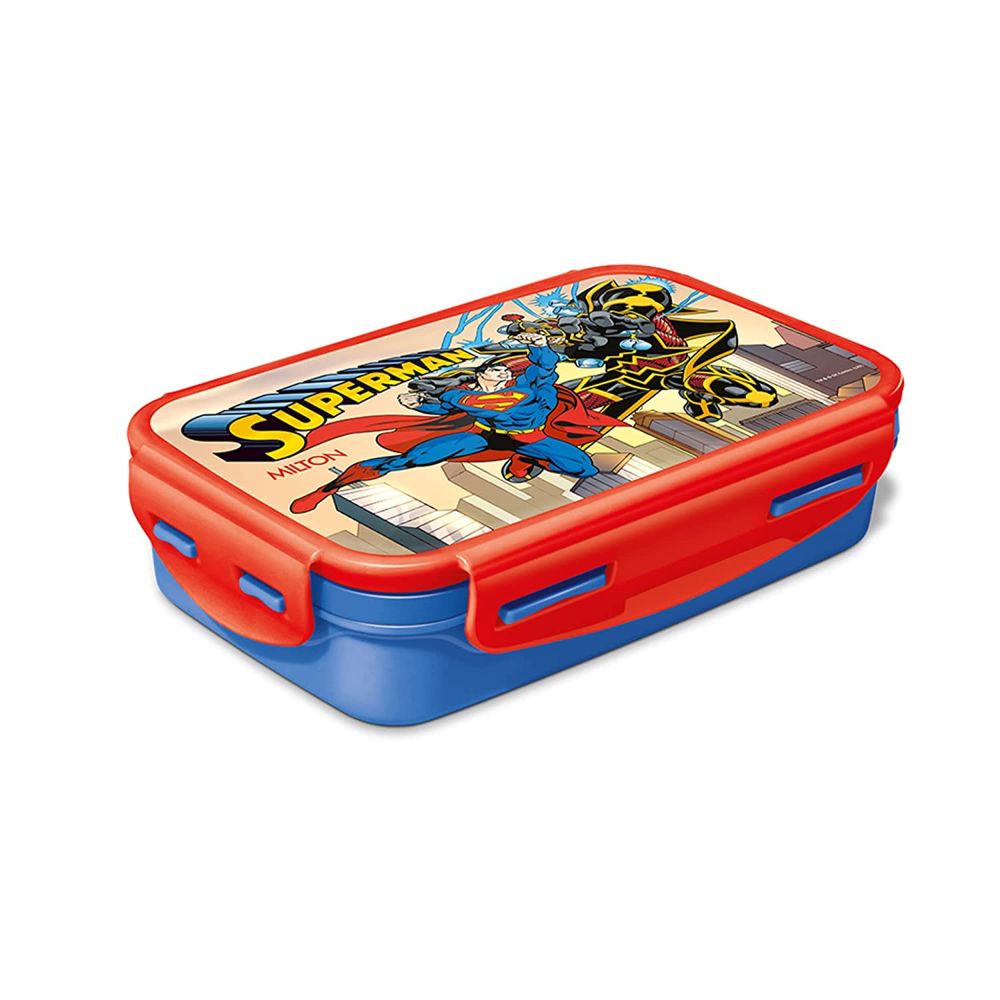 Milton Steely Prime Insulated Inner Stainless Steel Small Tiffin Box, 400 ml, with Inner Container, 80 ml and Spoon, Blue | Food Grade | Easy to Carry | Easy to Clean | Leak Proof | School Lunch Box
