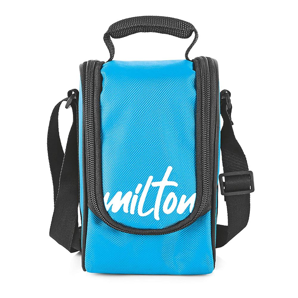 Milton TASTY LUNCH-4 Stainless Steel Lunch Pack With Bag, Cyan