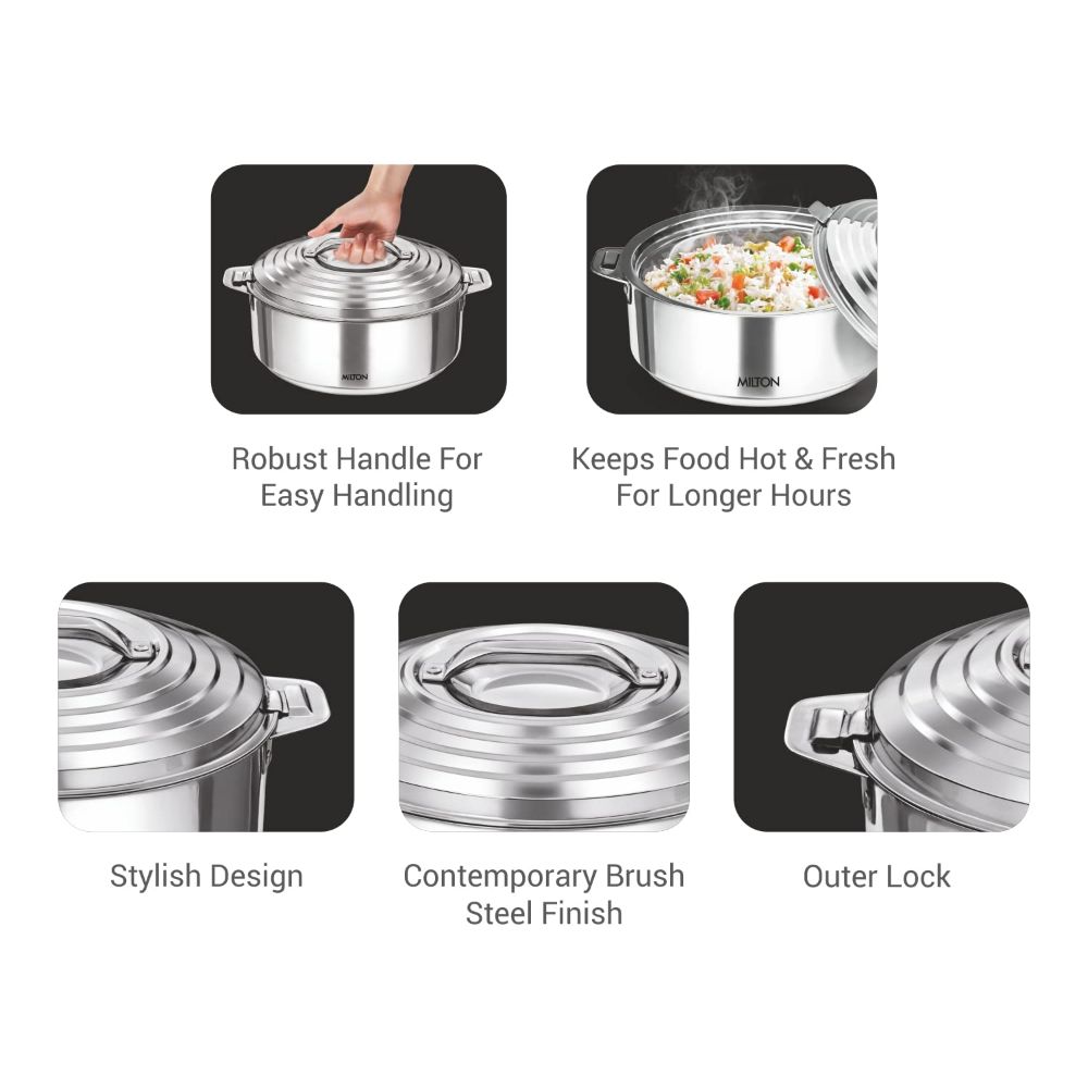 Milton Galaxia Casserole 1000, Silver