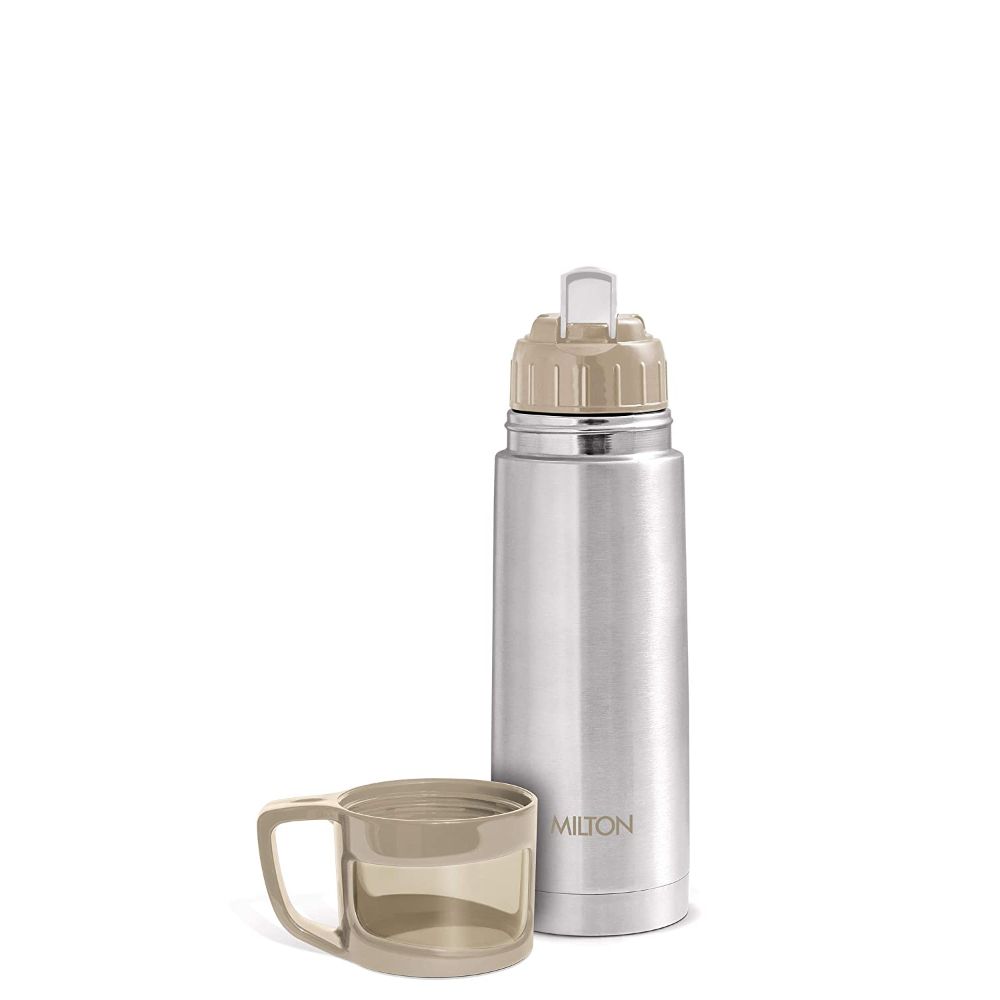 Milton Thermosteel Glassy Drinking Cup Lid, 350 ml, Grey
