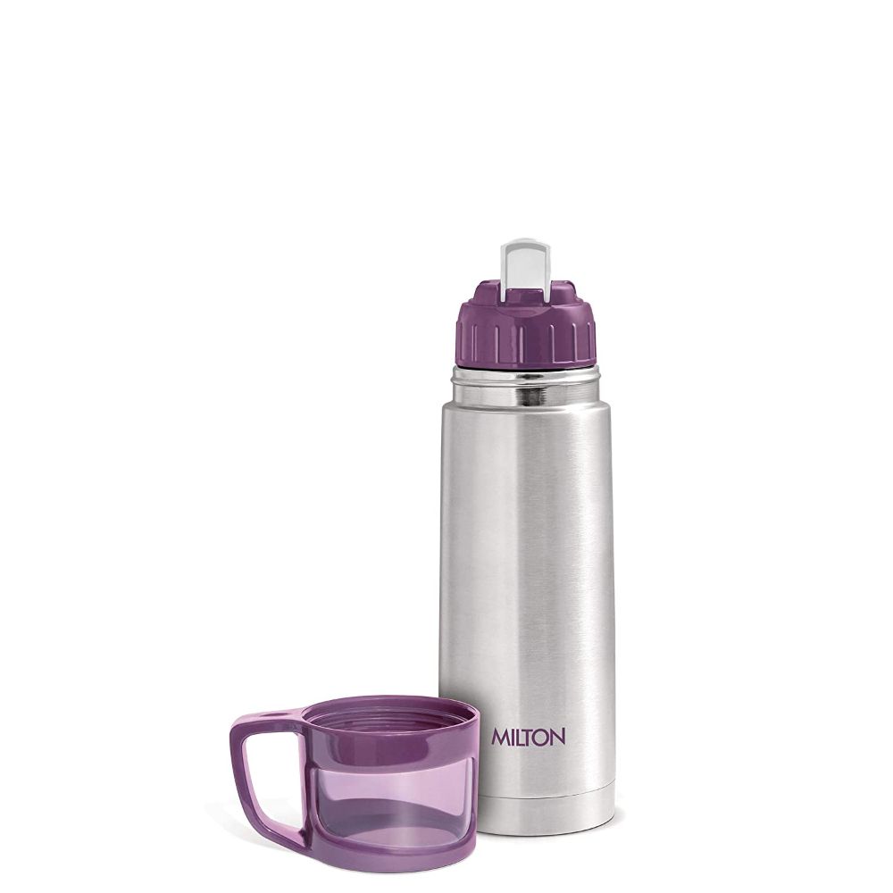 Milton Thermosteel Glassy Drinking Cup Lid, 350 ml, Pink