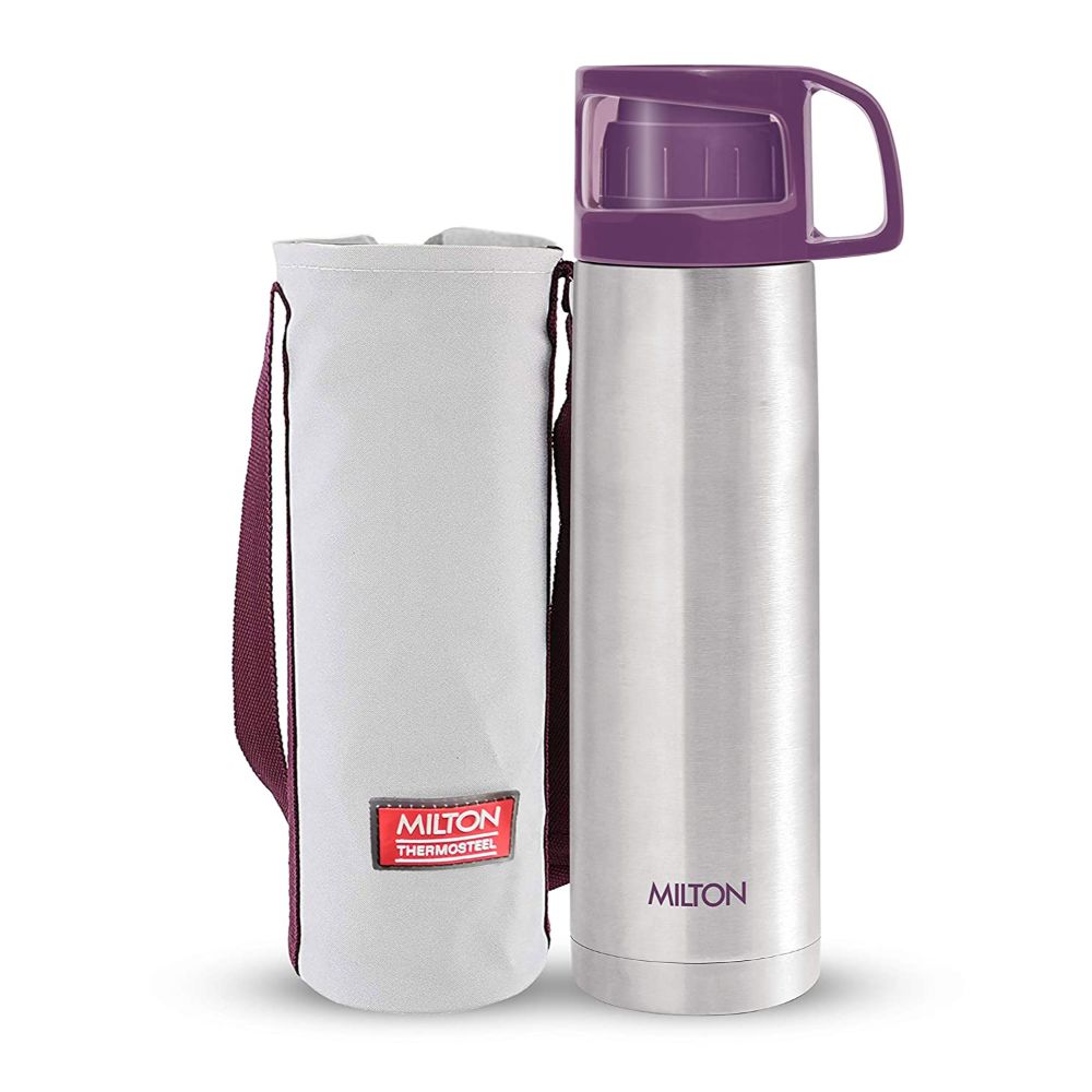 Milton Thermosteel Glassy Drinking Cup Lid, 500 ml, Purple