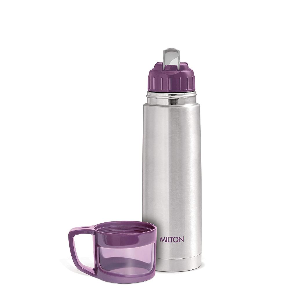 Milton Thermosteel Glassy Drinking Cup Lid, 500 ml, Purple