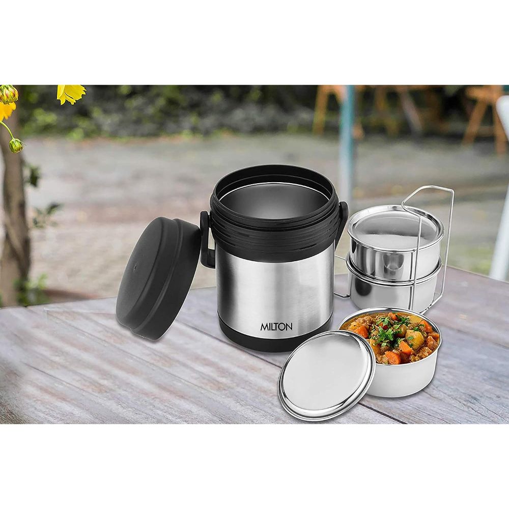 Milton Tiffins Hot Meal 3/ 1580 ml, Steel Plain