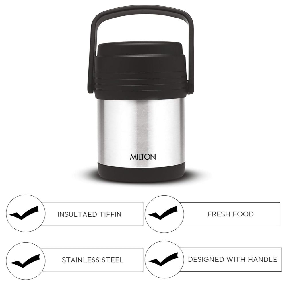 Milton Tiffins Hot Meal 3/ 1580 ml, Steel Plain
